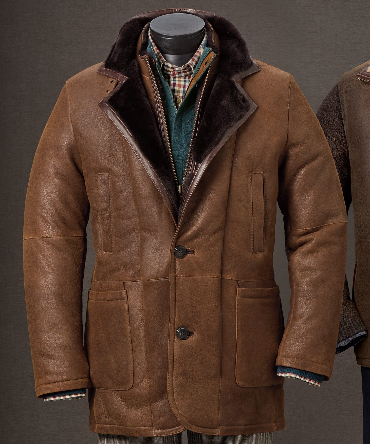 Orvis bostonian shearling shop coat