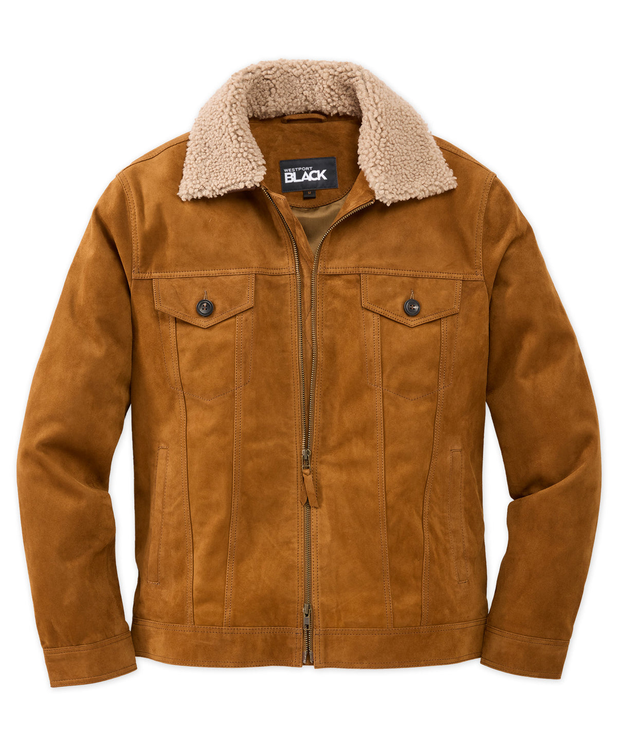 The suede on sale sherpa trucker jacket