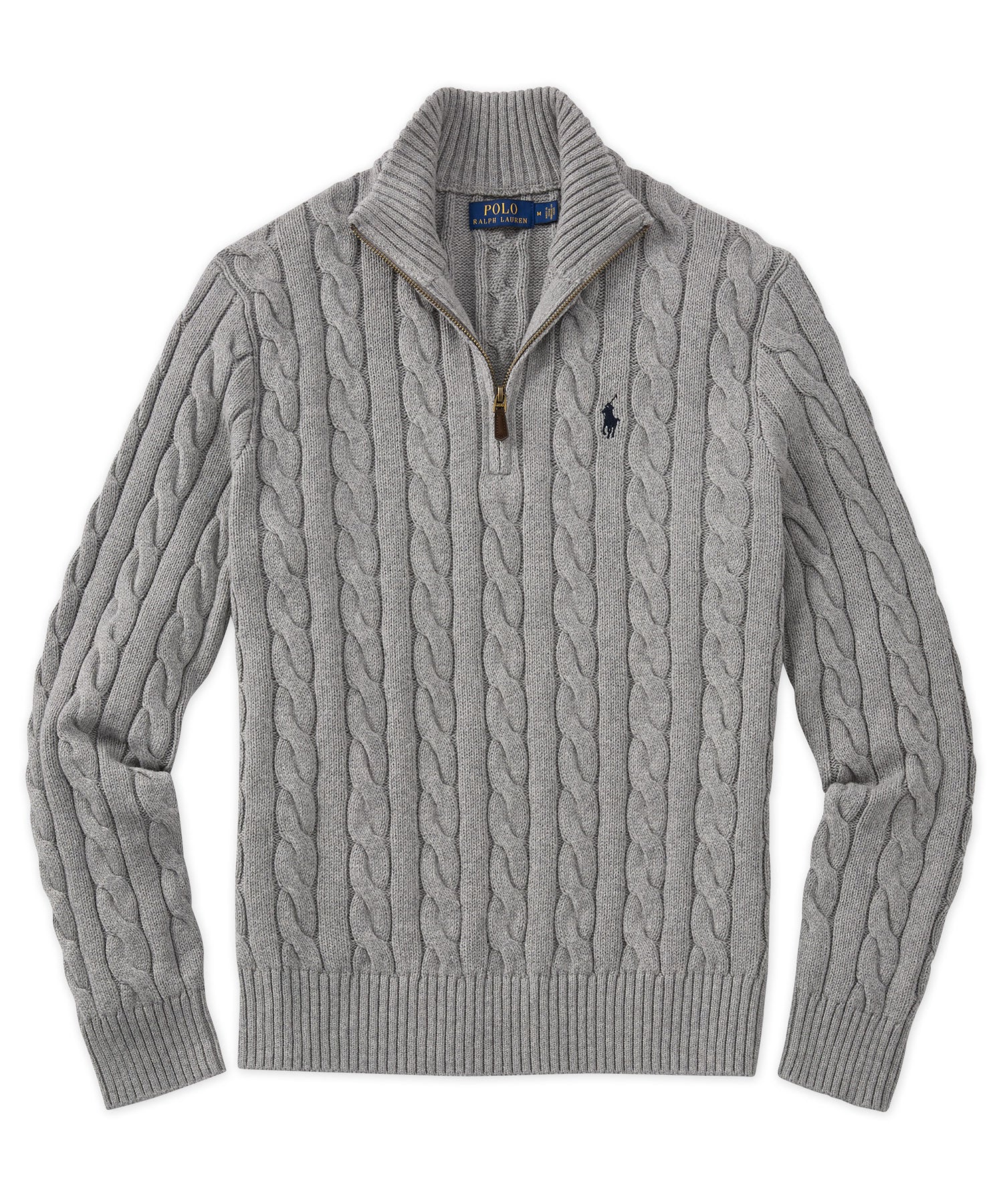 POLO RALPH LAUREN CABLE-KNIT COTTON SWEATER