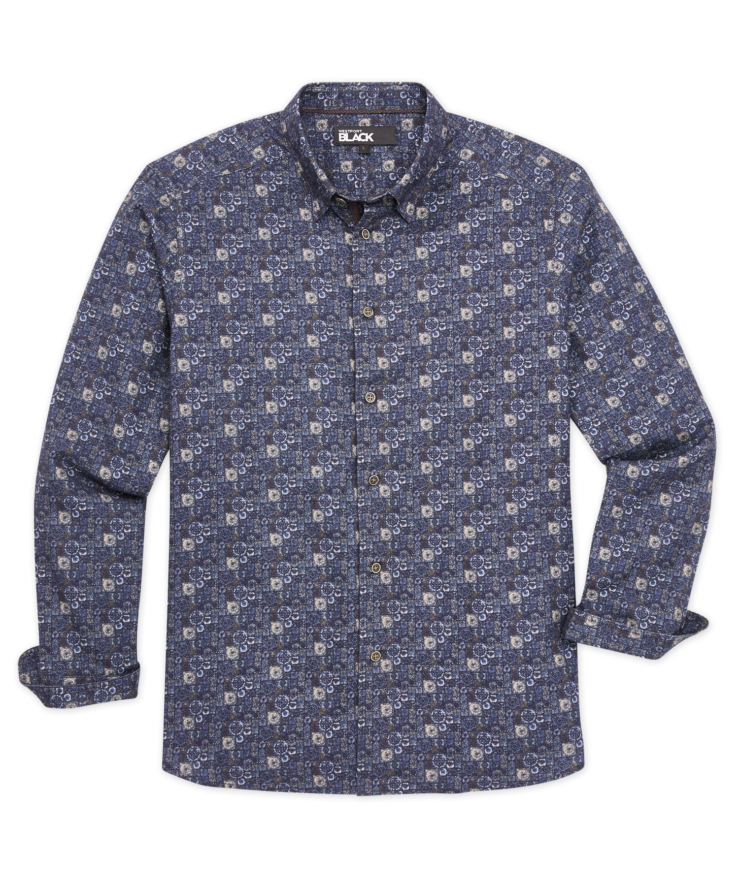 Maglia sportiva con medaglioni neri Westport, Men's Big & Tall