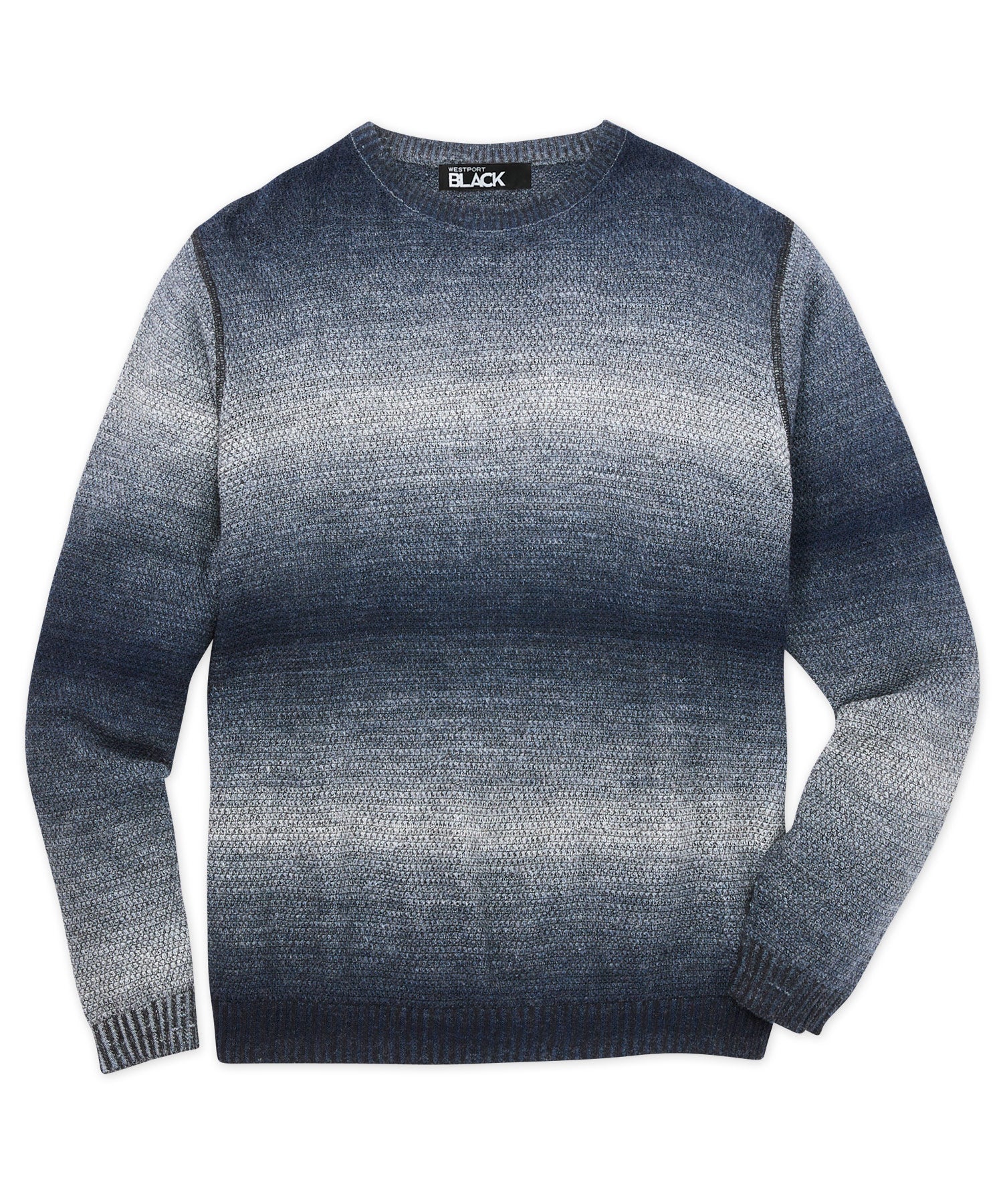 Westport Black Moss Stitch Ombre Stitch Stripe Sweater