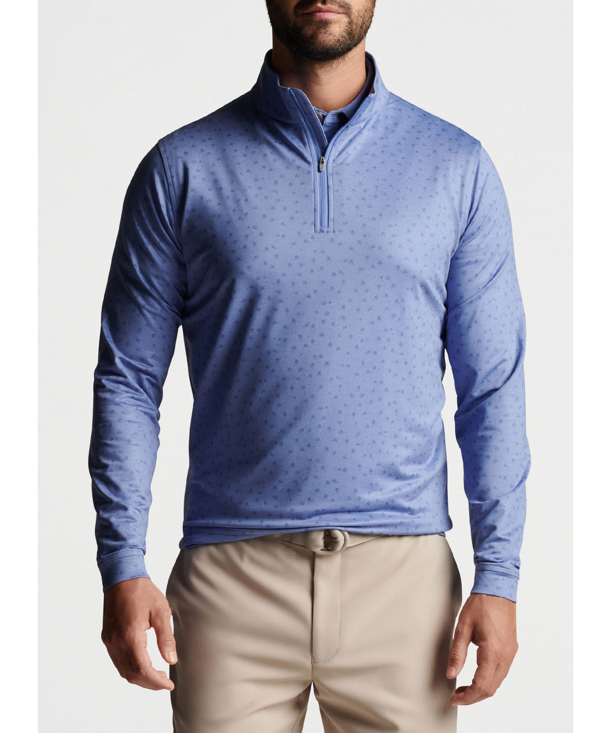 Peter Millar Golf Cart Print Perth Quarter-Zip Pullover
