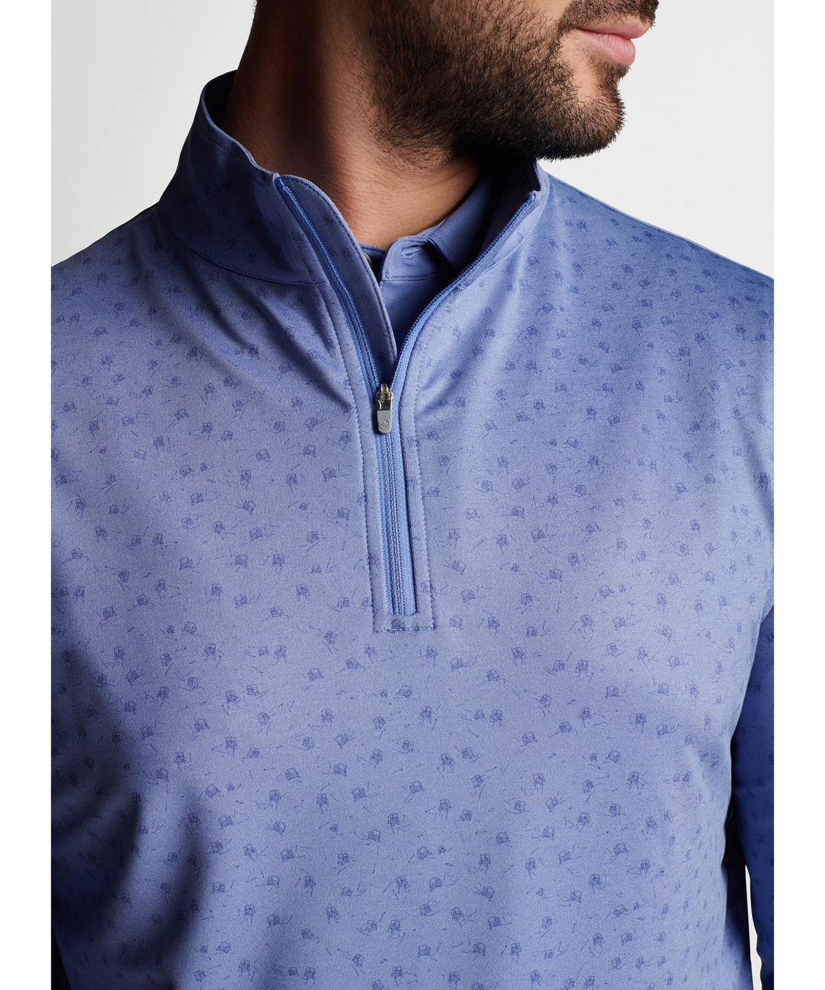 Peter Millar Golf Cart Print Perth Quarter-Zip Pullover