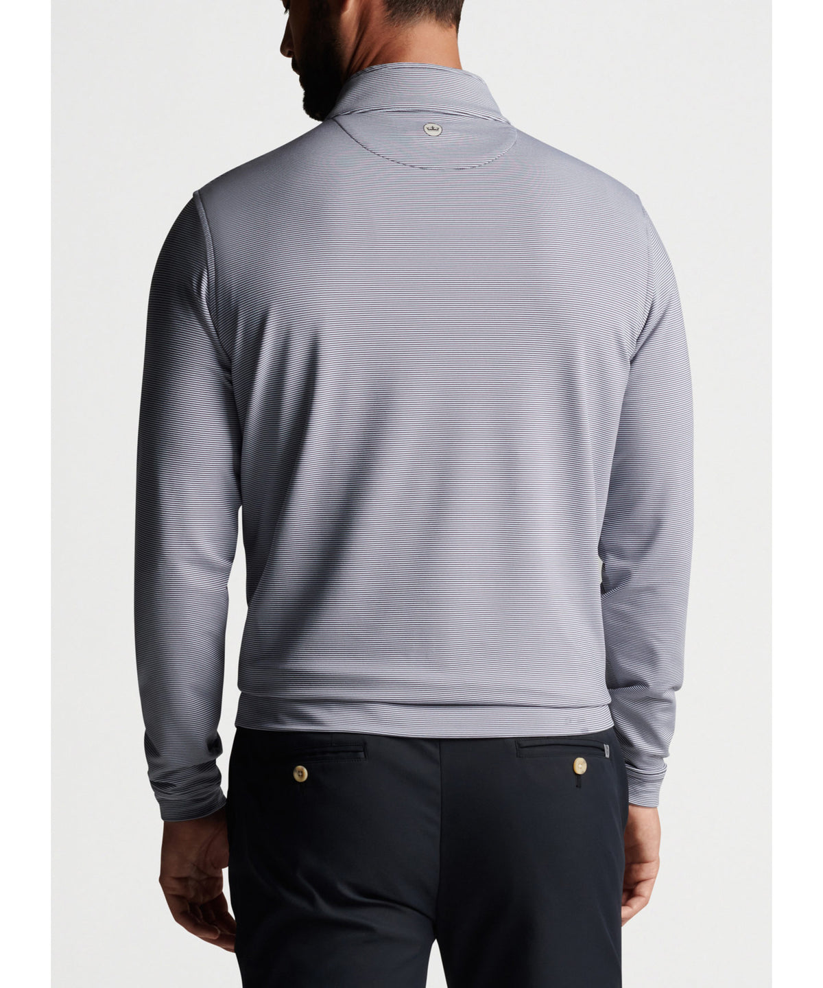 Peter Millar Sugar Stripe Perth Quarter-Zip Pullover, Men's Big & Tall