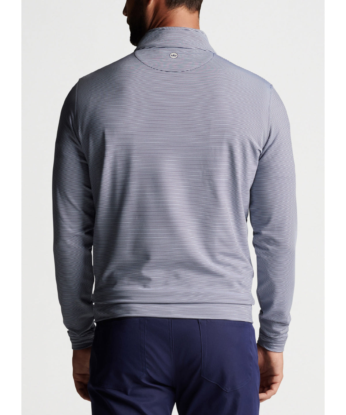 Peter Millar Sugar Stripe Perth Quarter-Zip Pullover, Men's Big & Tall