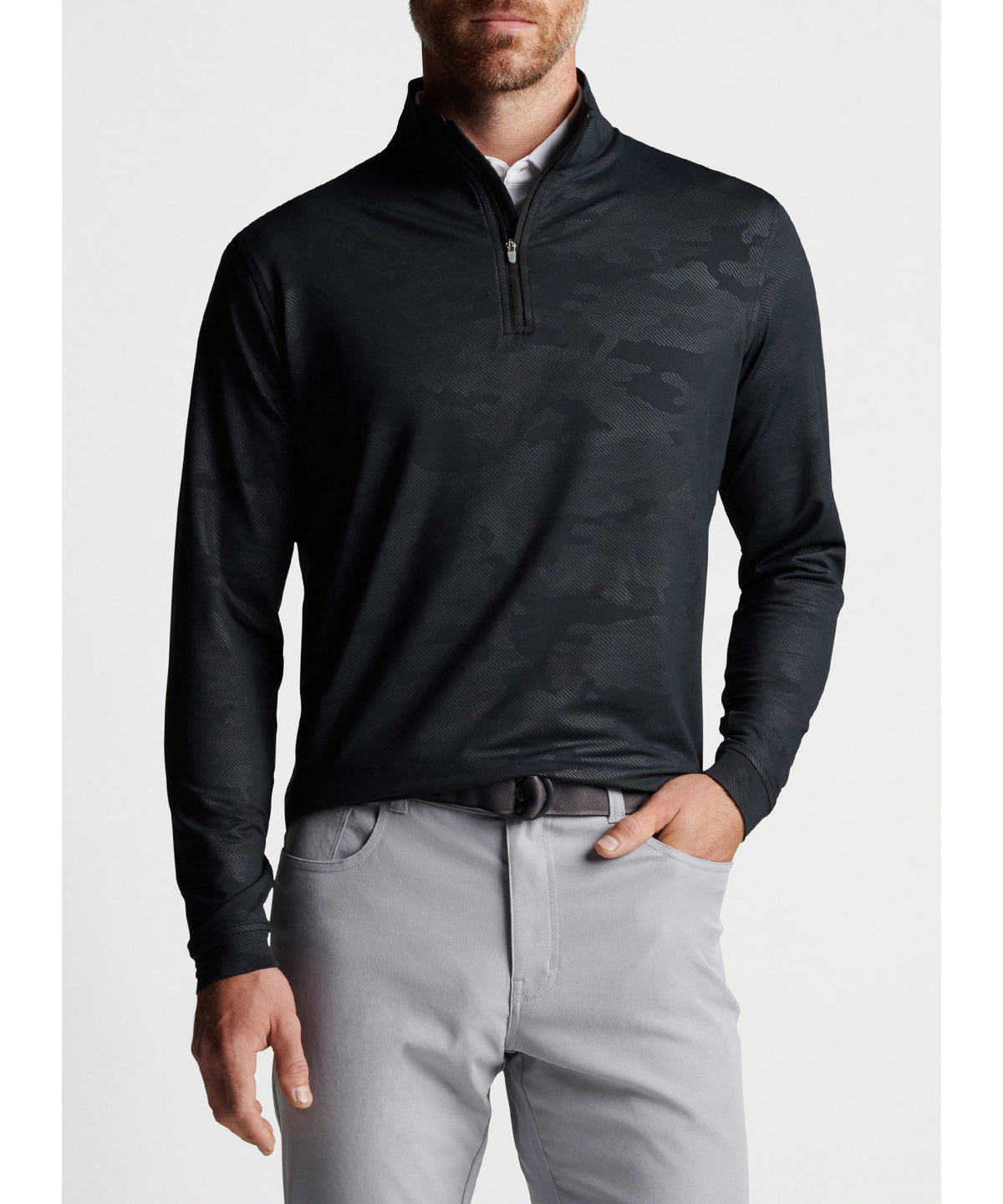 Peter Millar Camo Print Perth Quarter-Zip Pullover