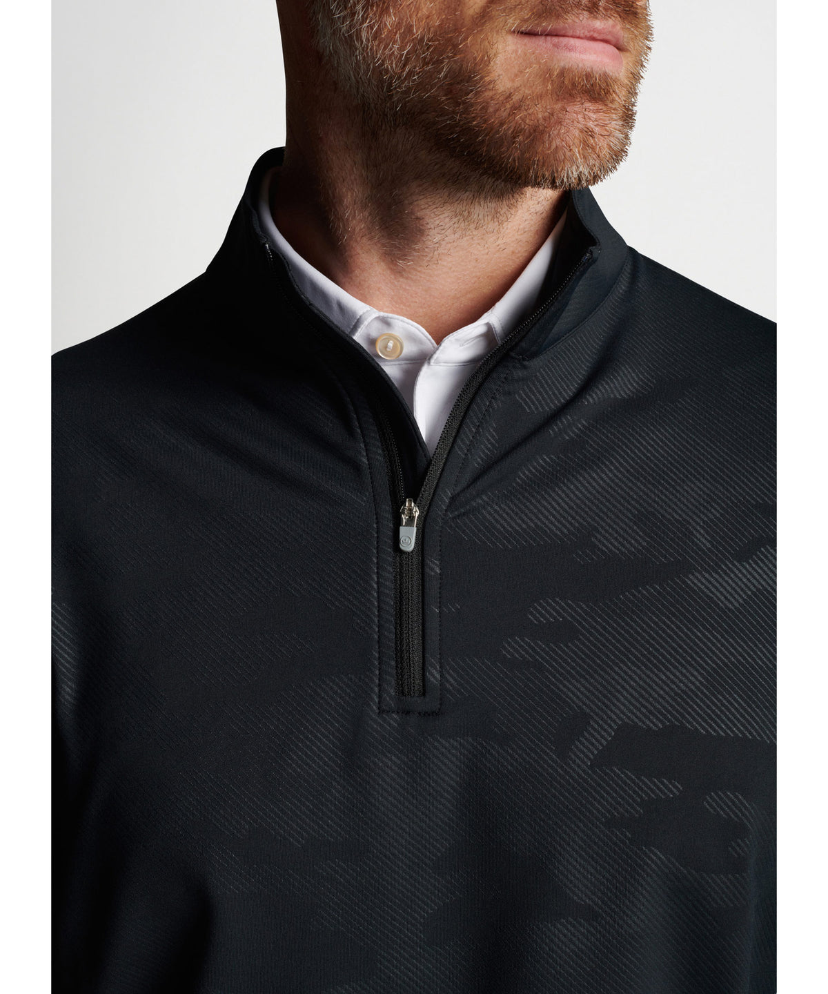 Peter Millar Camo Print Perth Quarter-Zip Pullover