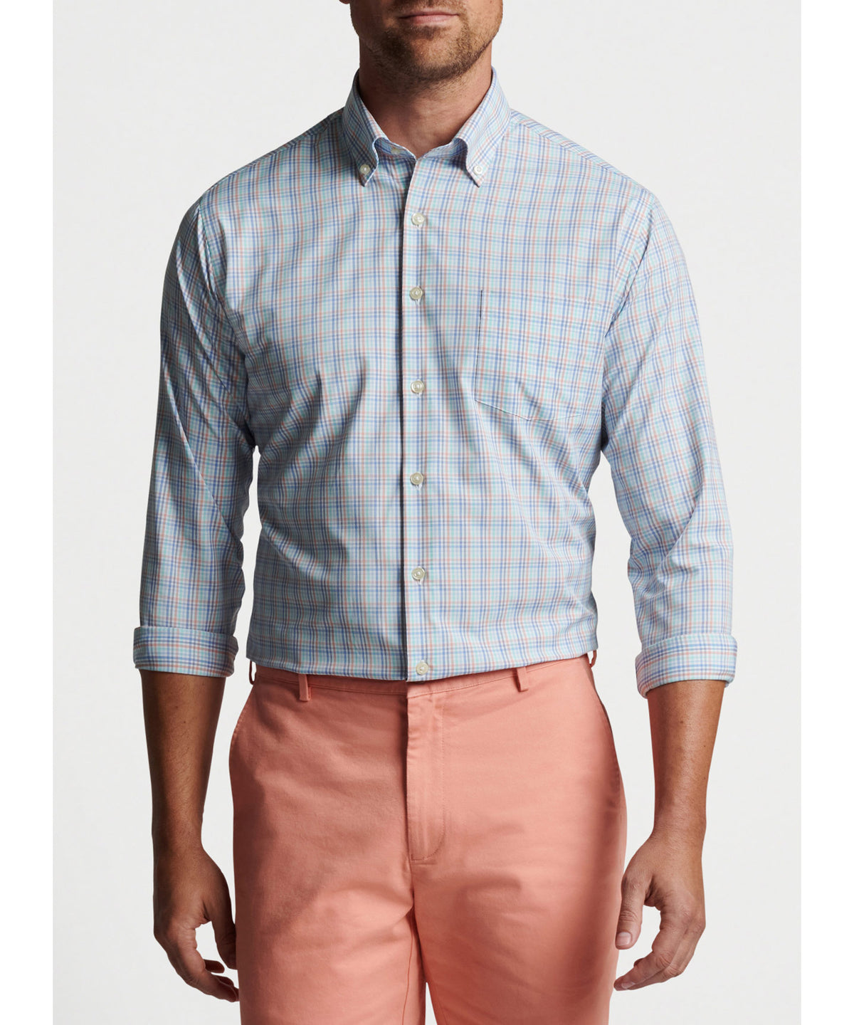 Peter Millar Long Sleeve Erving Performance Sport Shirt