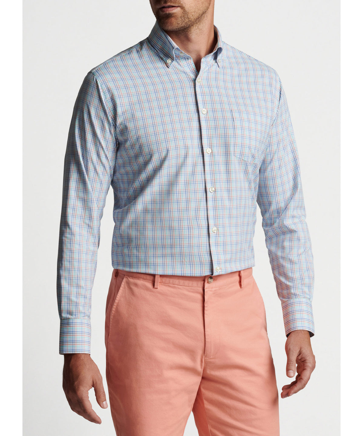 Peter Millar Long Sleeve Erving Performance Sport Shirt