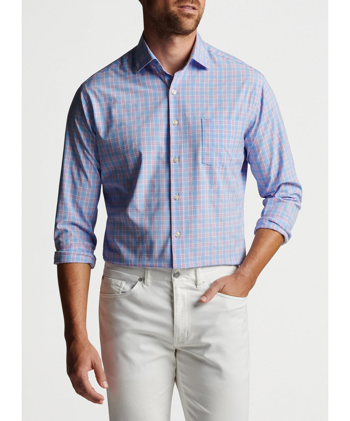 Peter Millar Long Sleeve Gene Performance Sport Shirt