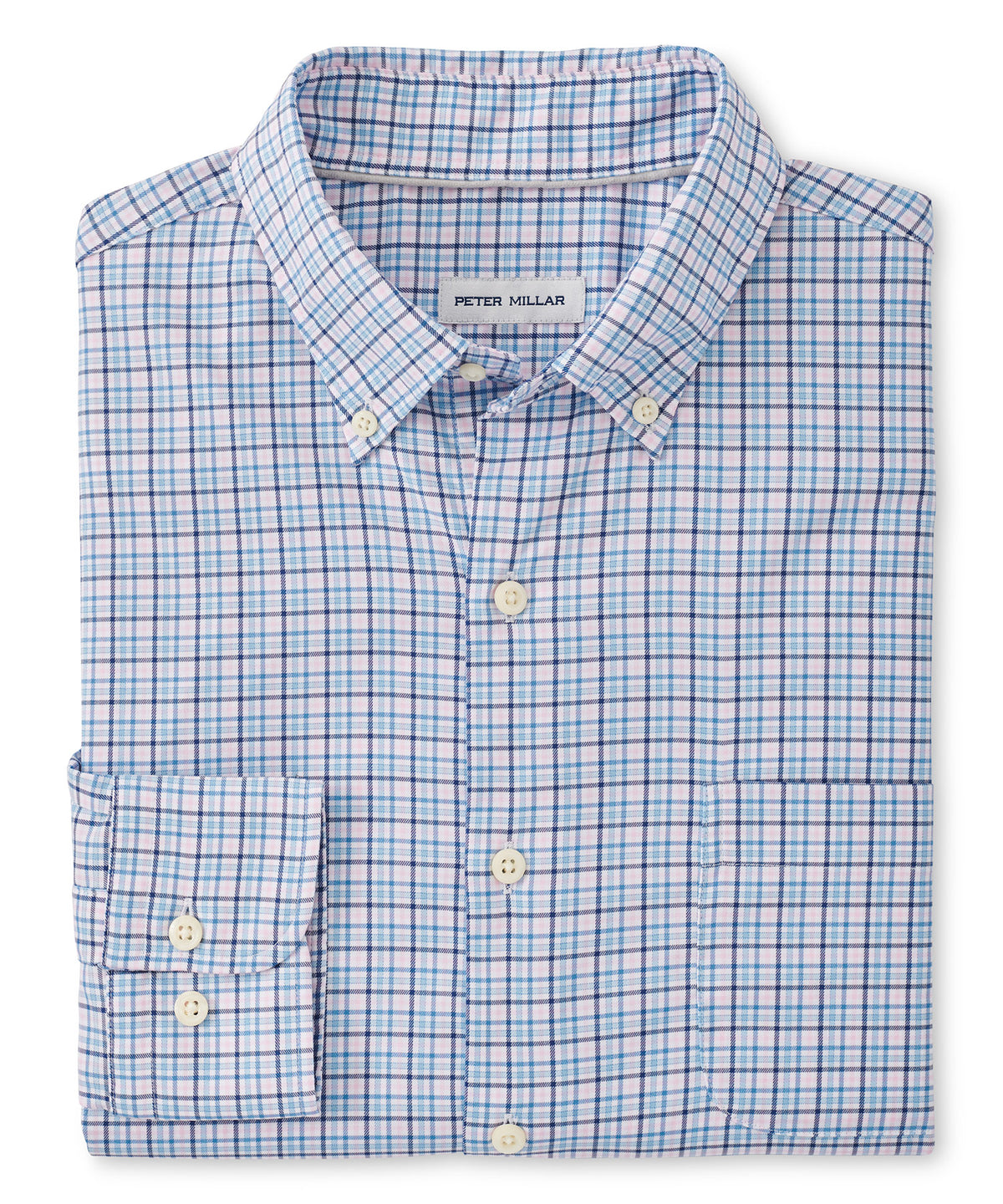 Peter Millar Long Sleeve Plaid Sport Shirt