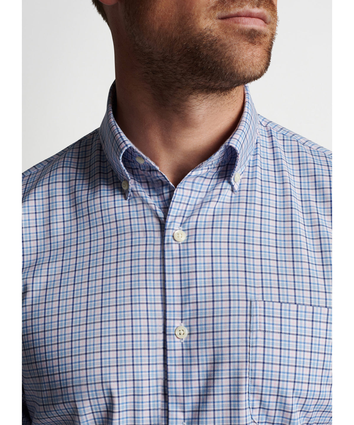 Peter Millar Long Sleeve Plaid Sport Shirt