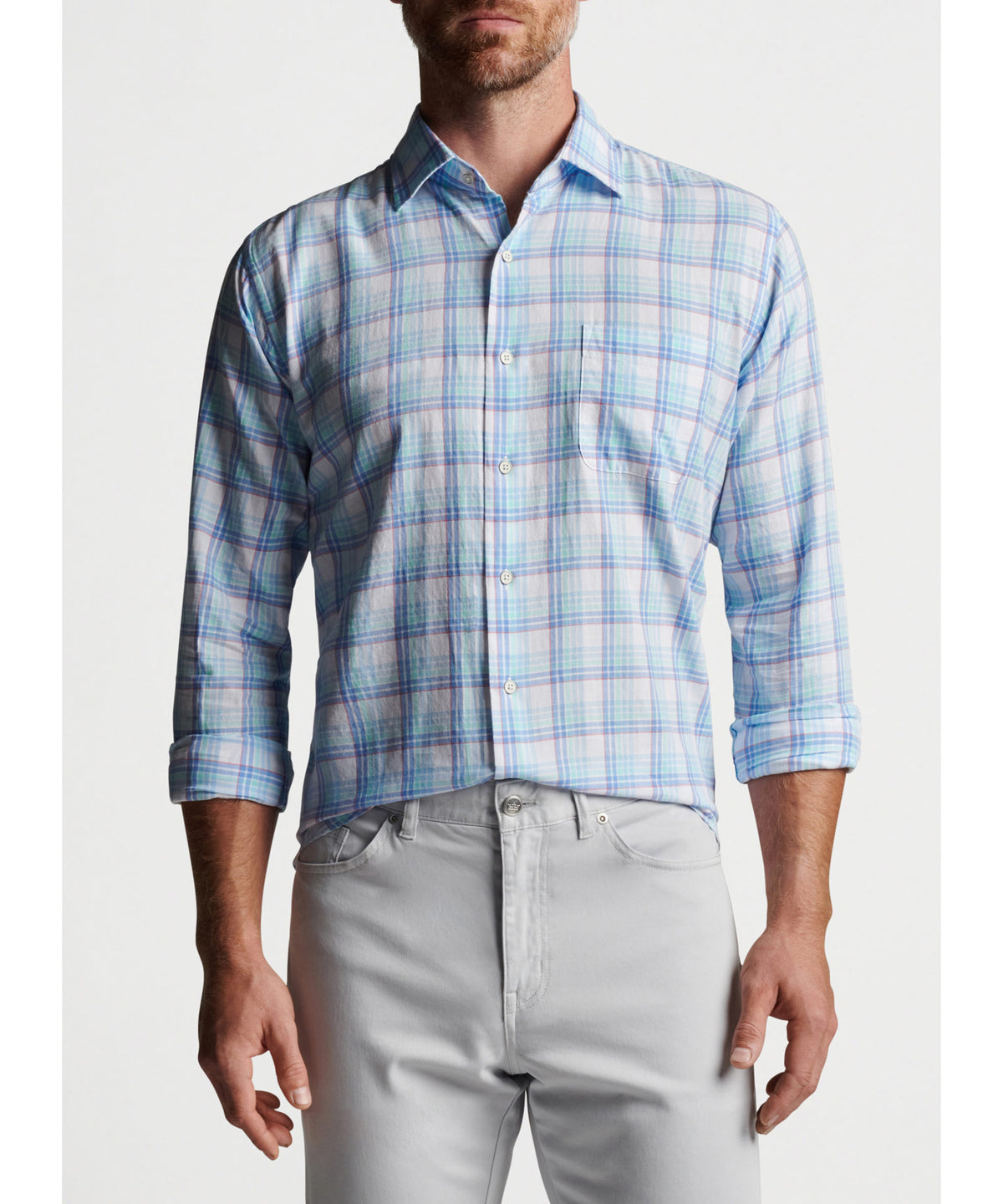 Peter Millar Long Sleeve Pearl Bay Sport Shirt