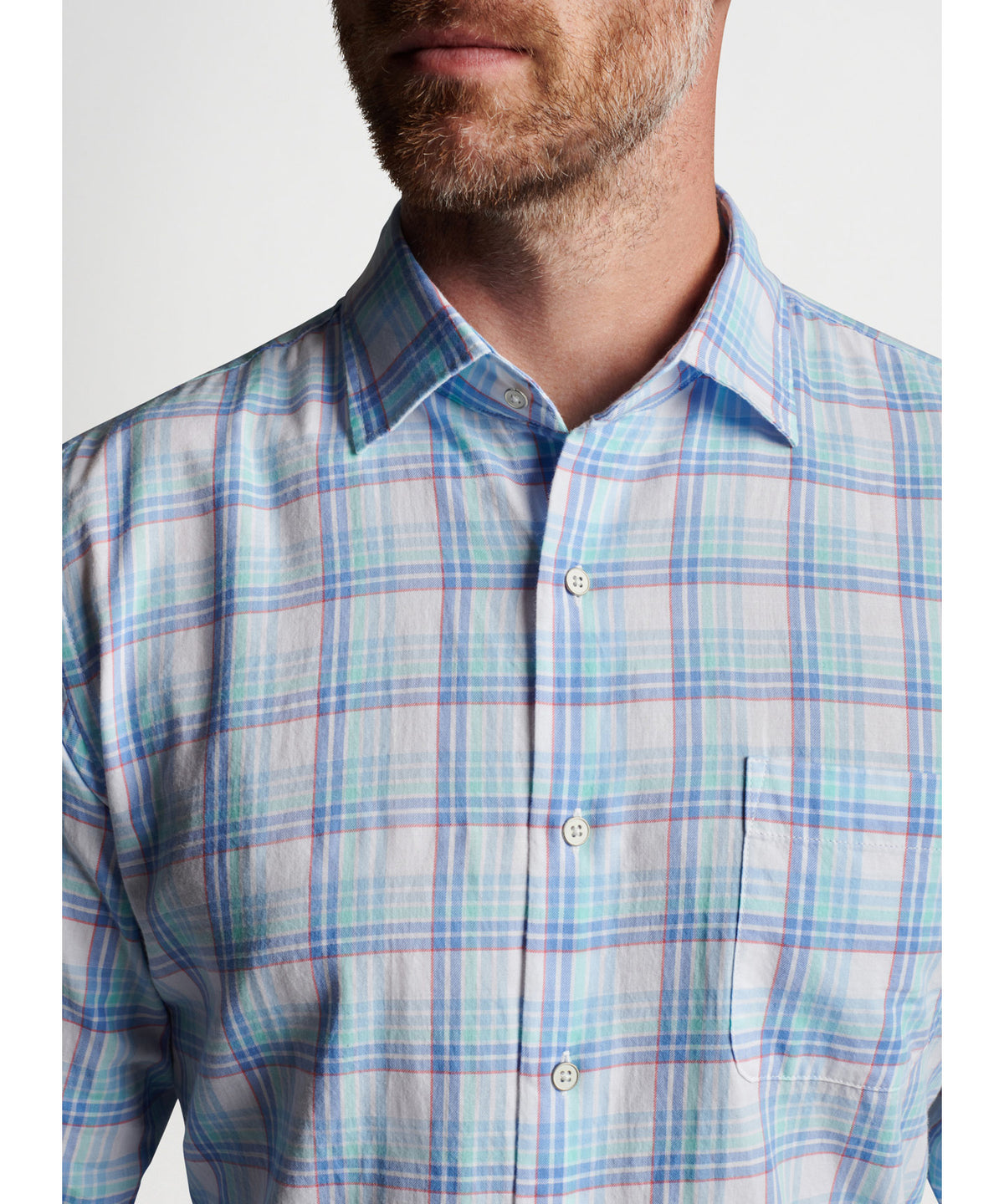 Peter Millar Long Sleeve Pearl Bay Sport Shirt