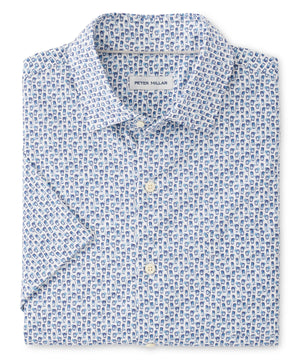 Peter Millar Short Sleeve Print Sport Shirt