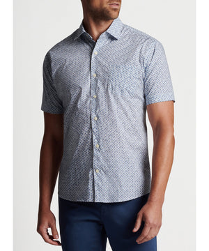 Peter Millar Short Sleeve Print Sport Shirt