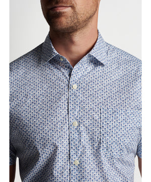 Peter Millar Short Sleeve Print Sport Shirt