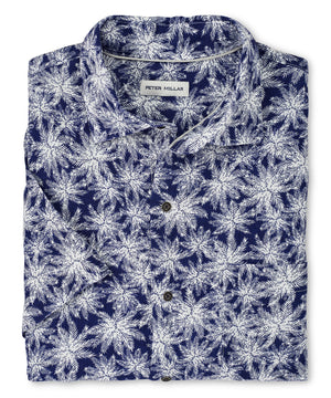 Peter Millar Short Sleeve Linen Sport Shirt
