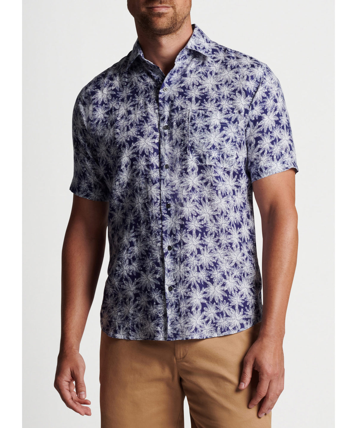 Peter Millar Short Sleeve Linen Sport Shirt