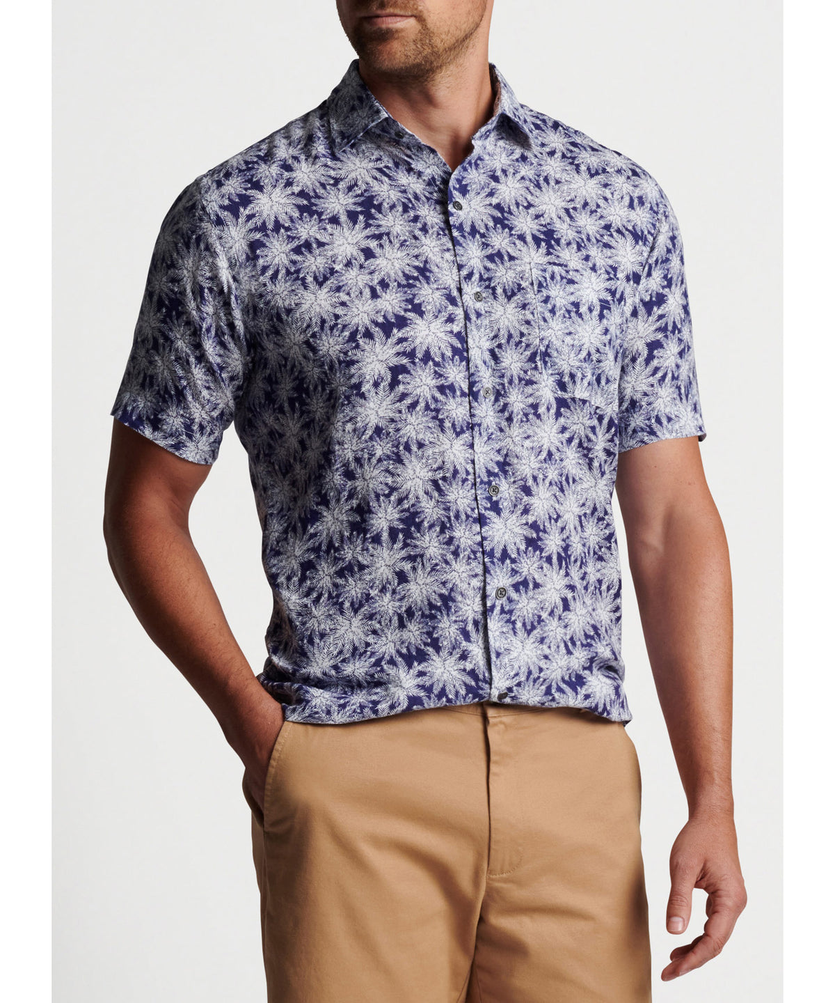 Peter Millar Short Sleeve Linen Sport Shirt
