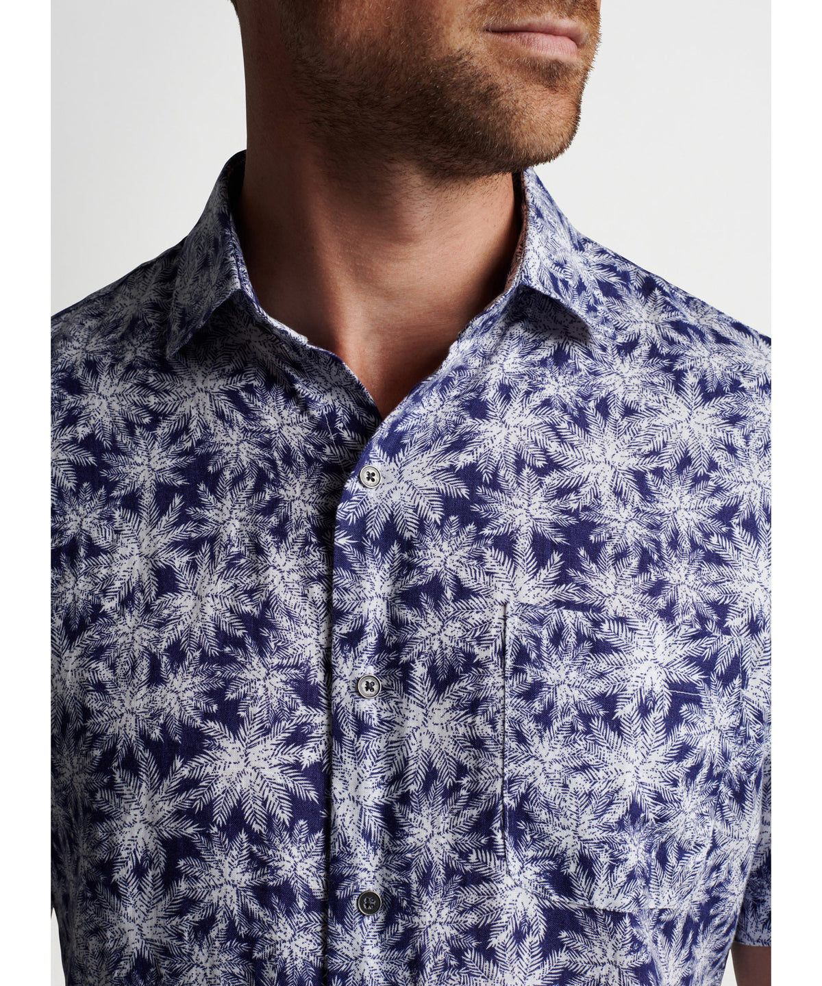 Peter Millar Short Sleeve Linen Sport Shirt