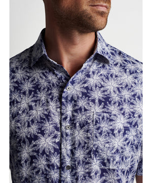 Peter Millar Short Sleeve Linen Sport Shirt