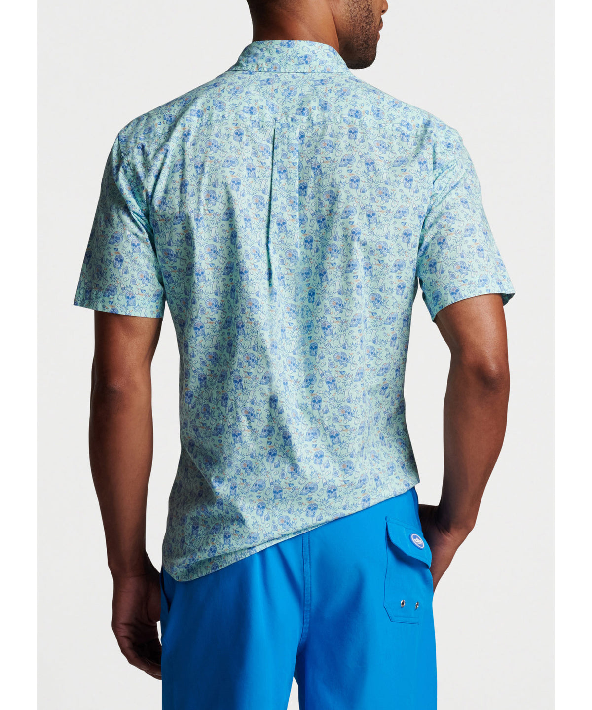Peter Millar Short Sleeve Print Sport Shirt