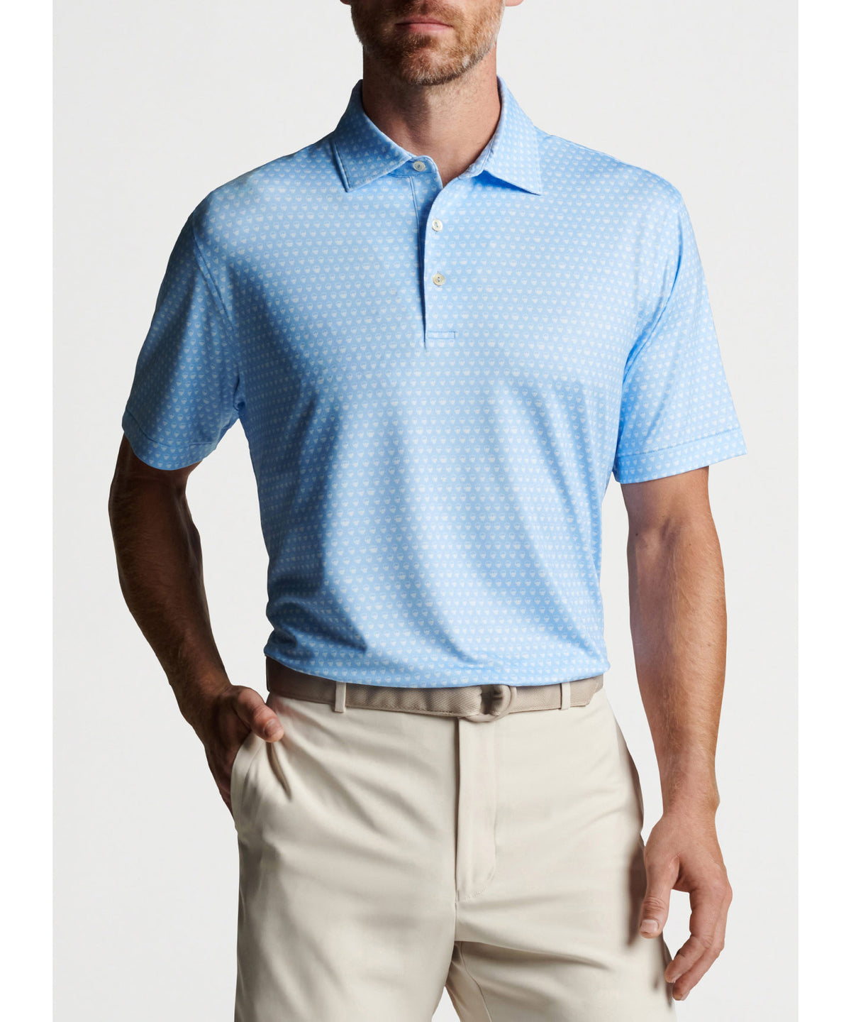 Peter Millar Short Sleeve Seeing Double Print Polo