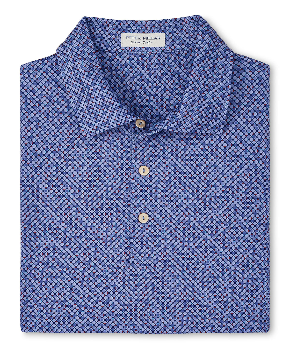 Peter Millar Short Sleeve Dot Print Polo