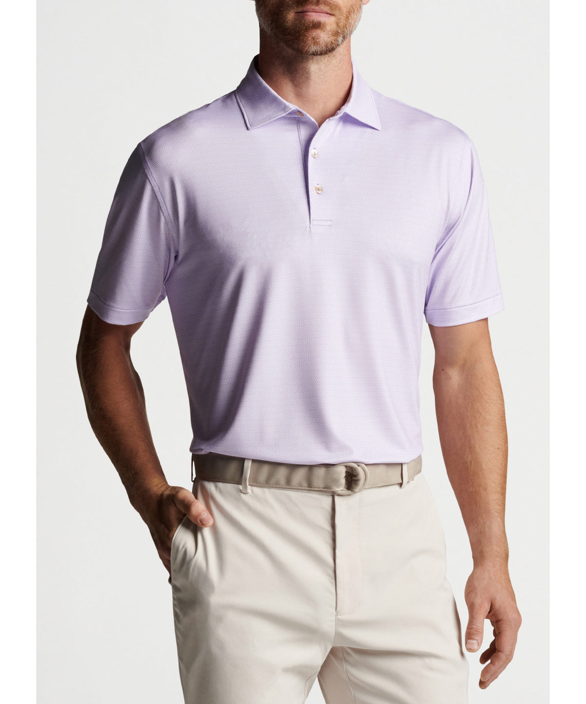 Peter Millar Short Sleeve Medallion Print Polo