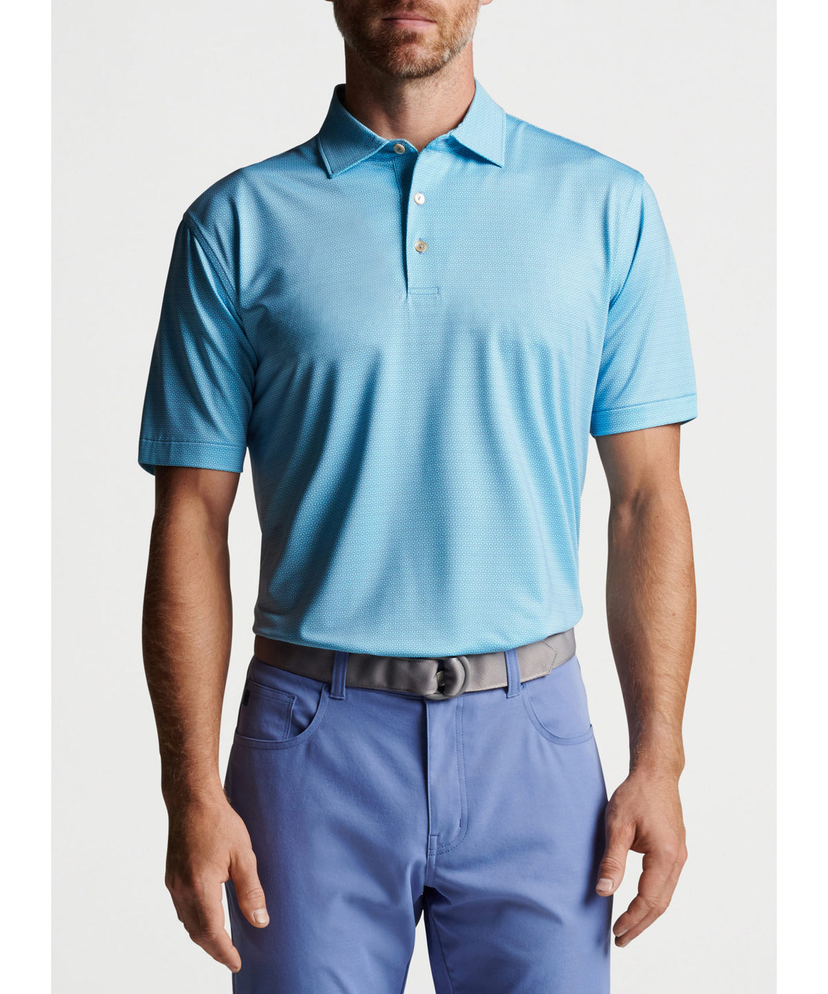 Peter Millar Short Sleeve Medallion Print Polo