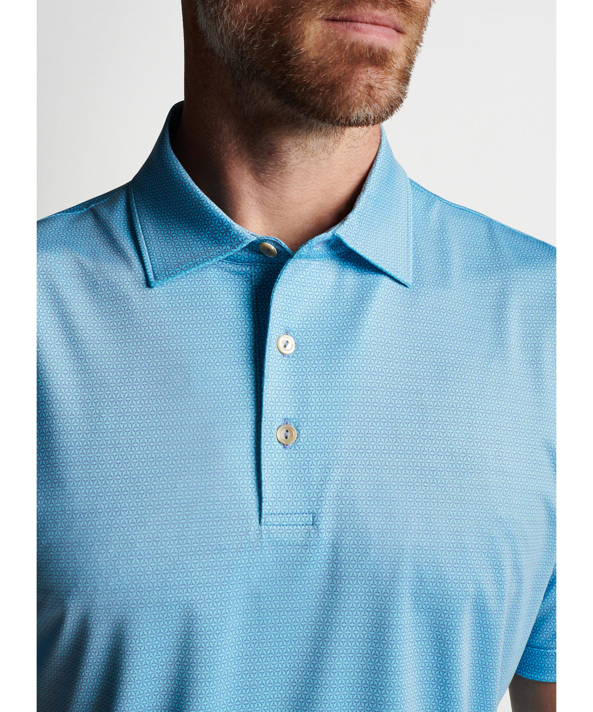 Peter Millar Short Sleeve Medallion Print Polo