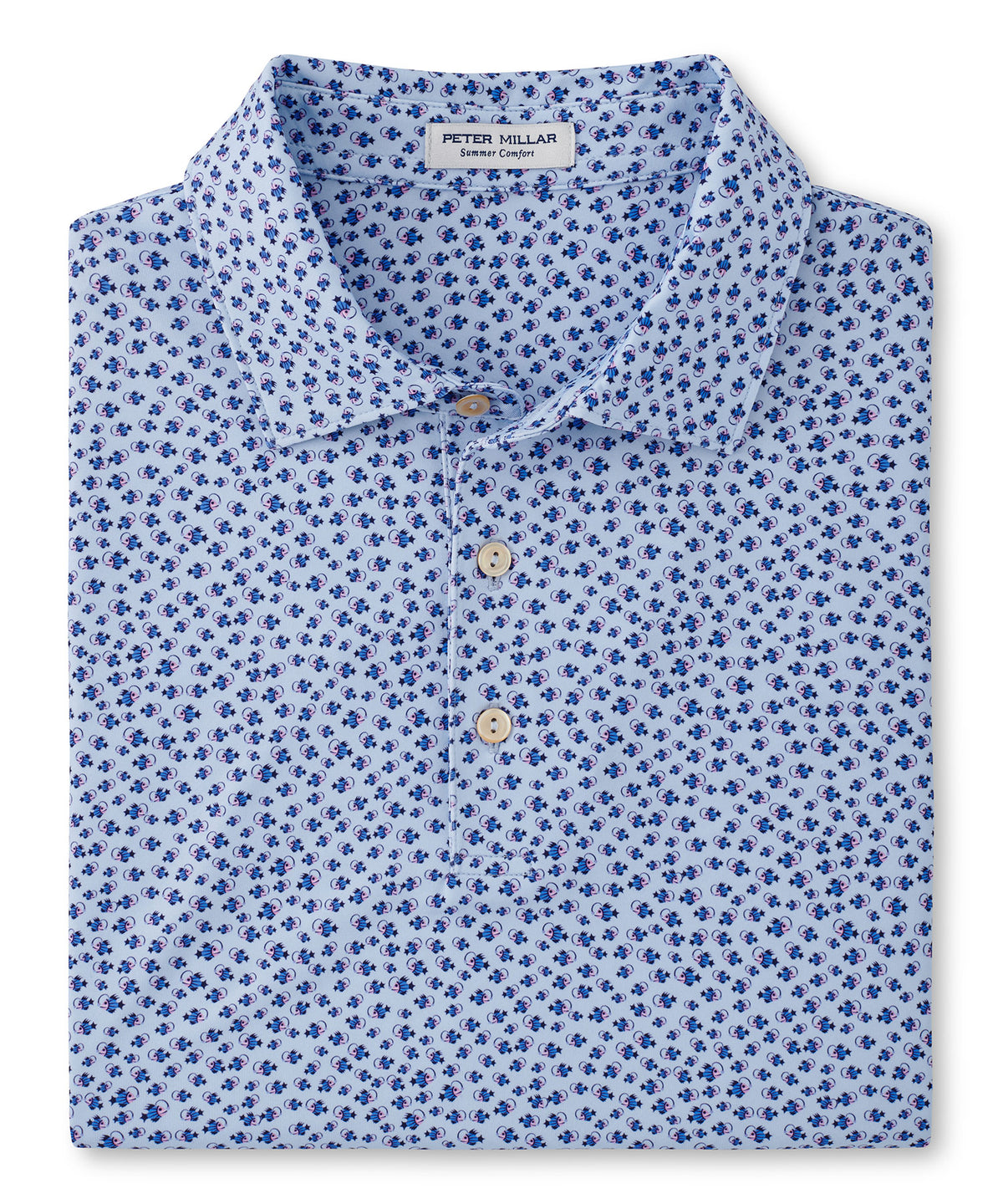 Peter Millar Short Sleeve Angler Print Polo