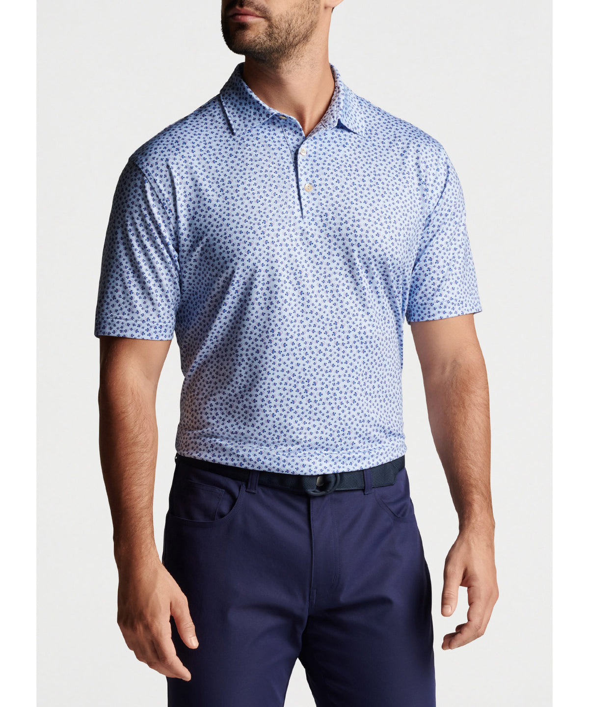 Peter Millar Short Sleeve Angler Print Polo
