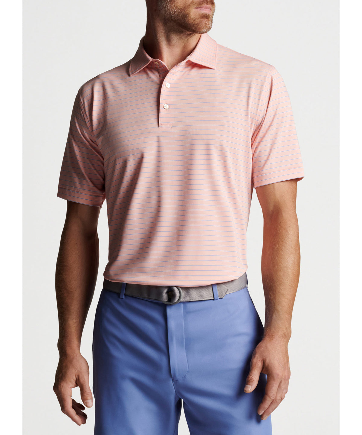 Peter Millar Short Sleeve Drum Stripe Polo