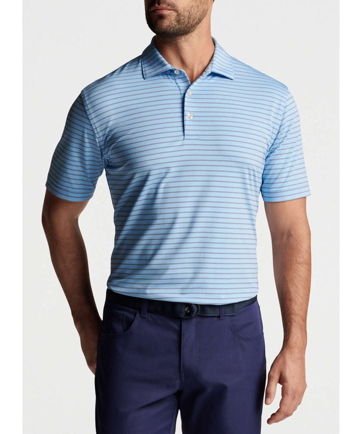 Peter Millar Short Sleeve Drum Stripe Polo