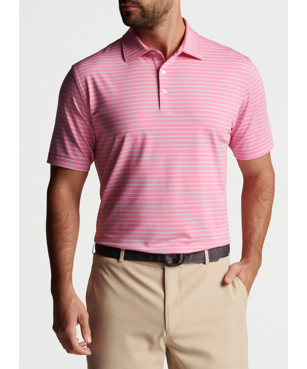Peter Millar Short Sleeve Drum Stripe Polo