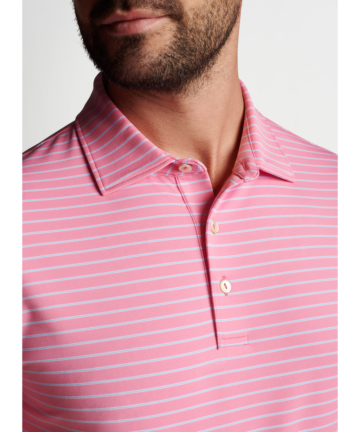 Peter Millar Short Sleeve Drum Stripe Polo