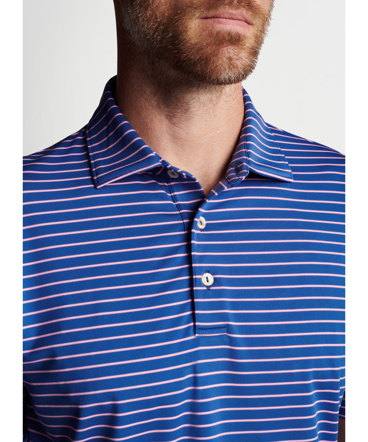 Peter Millar Short Sleeve Drum Stripe Polo