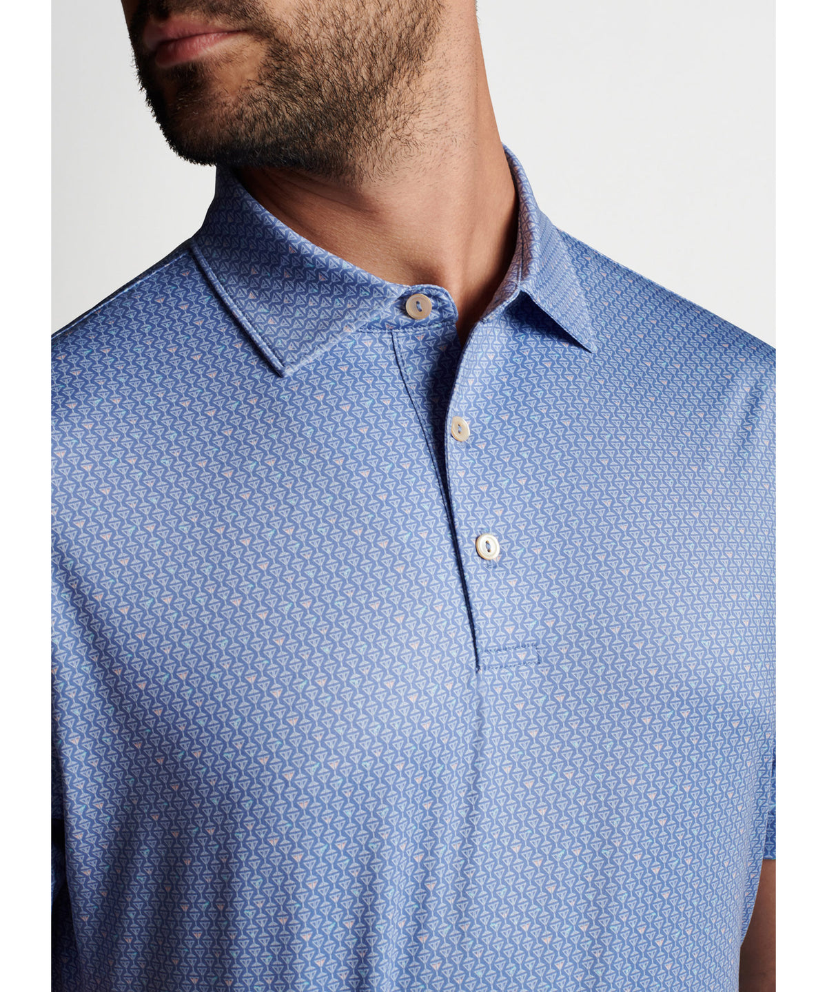 Peter Millar Short Sleeve Martini Print Polo