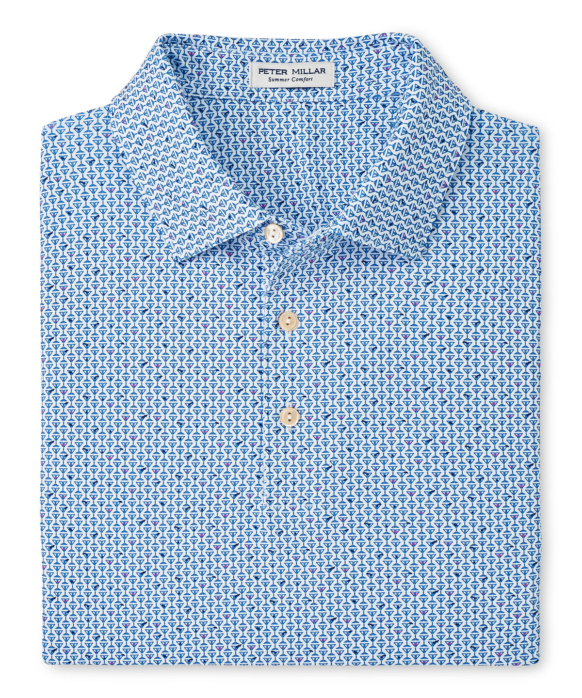 Peter Millar Short Sleeve Martini Print Polo