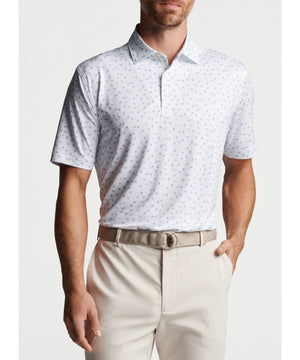Peter Millar Short Sleeve Carts Print Polo