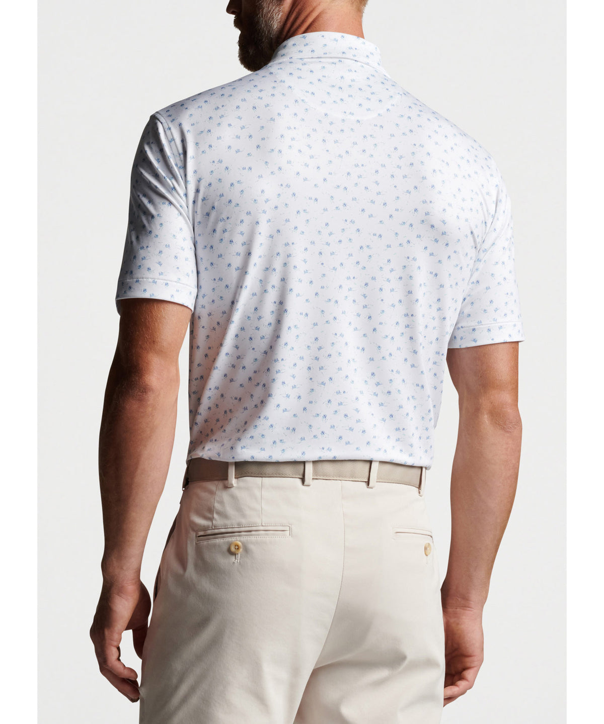 Peter Millar Short Sleeve Carts Print Polo