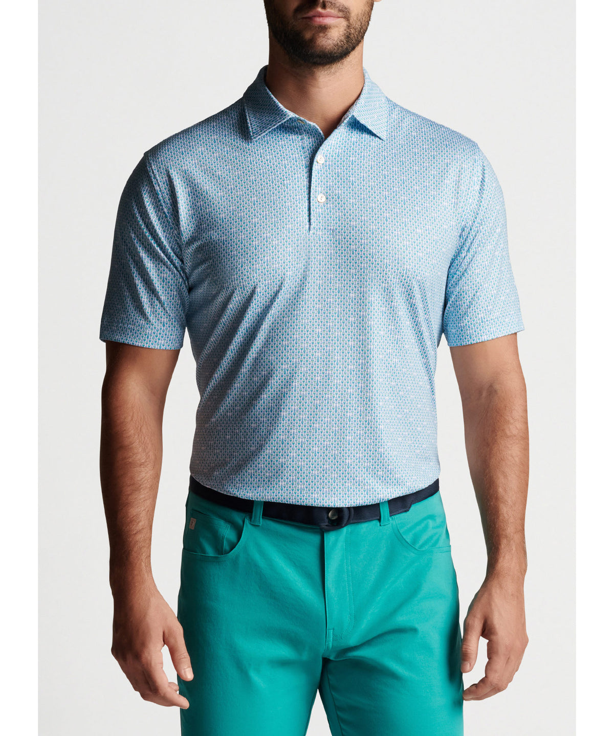Peter Millar Short Sleeve Manhattan Print Polo