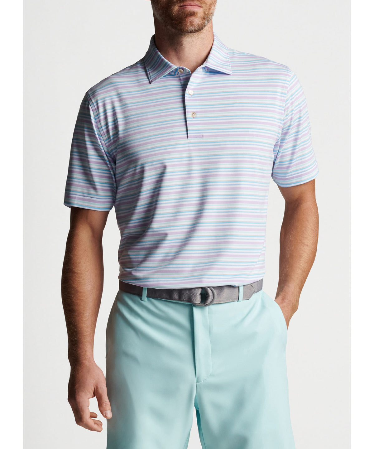 Peter Millar Short Sleeve Joan Stripe Polo