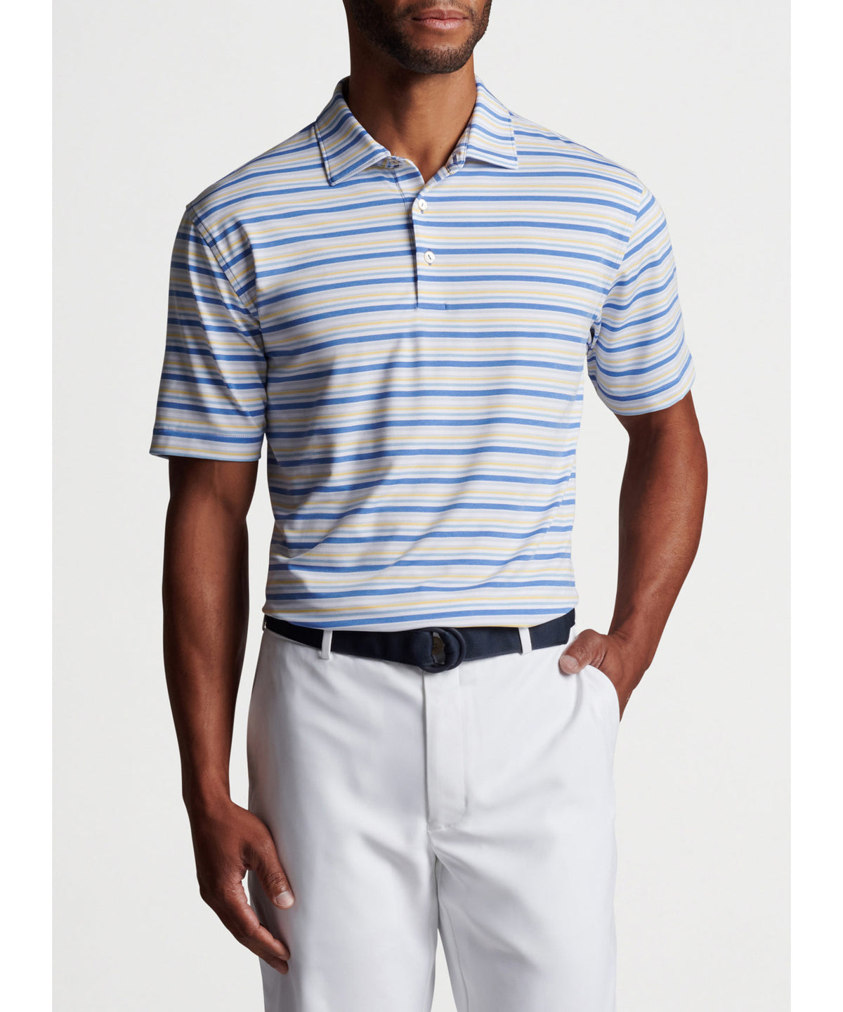 Peter Millar Short Sleeve Joan Stripe Polo