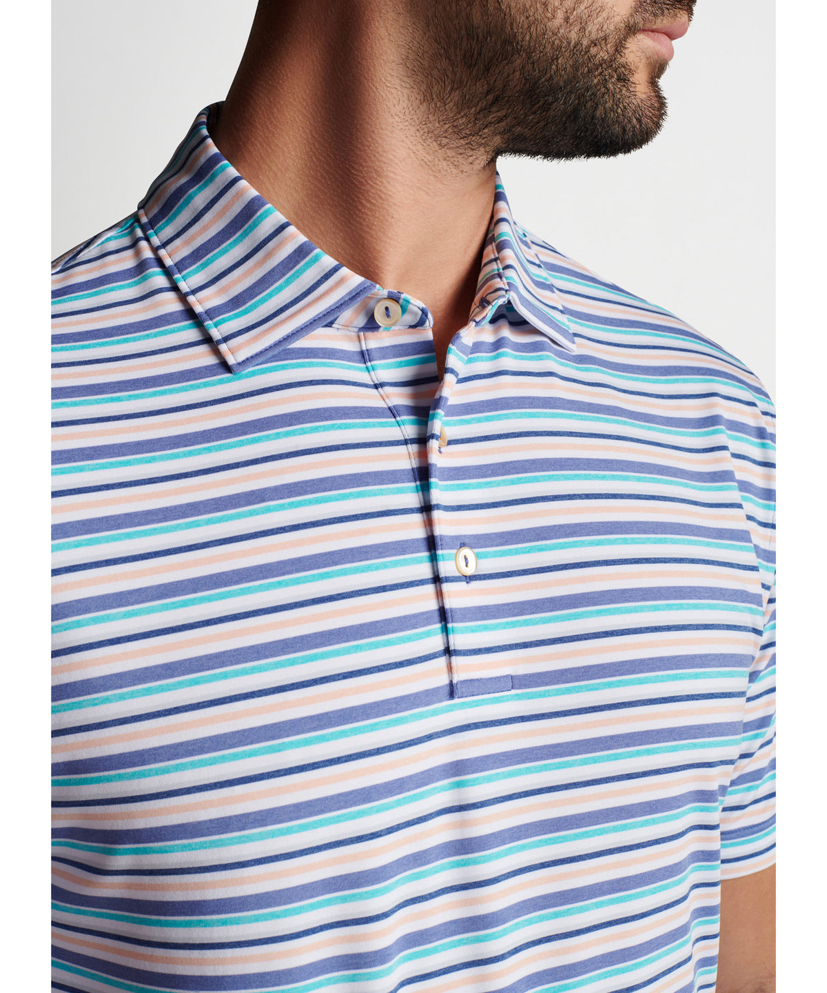 Peter Millar Short Sleeve Joan Stripe Polo
