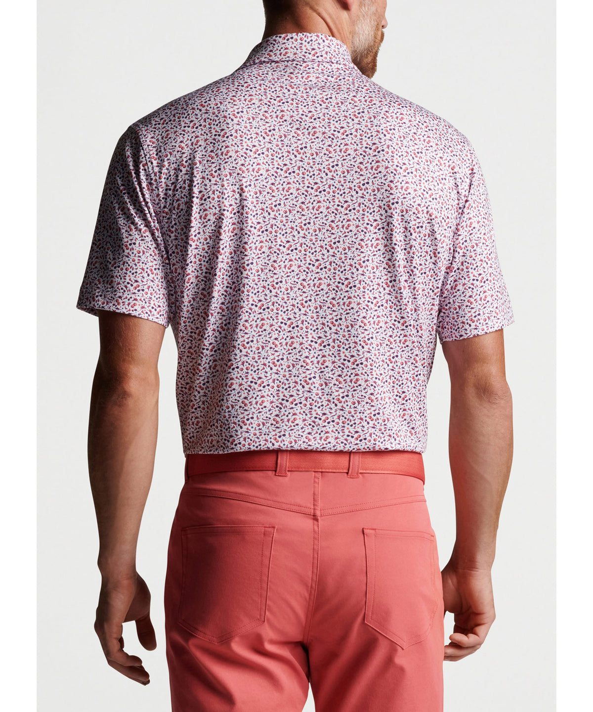 Peter Millar Short Sleeve Aviation Print Polo