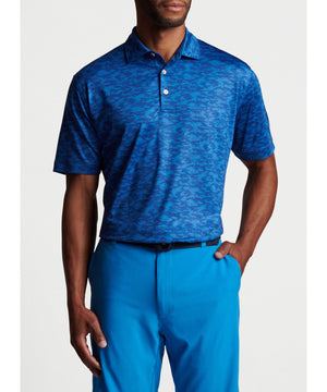 Peter Millar Short Sleeve Fish Camo Print Polo