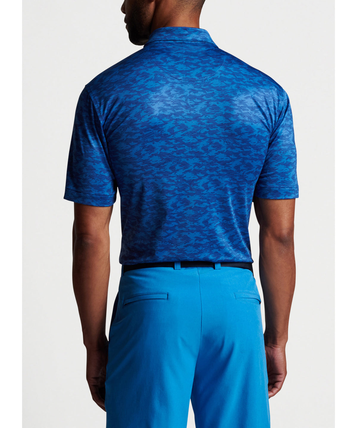 Peter Millar Short Sleeve Fish Camo Print Polo